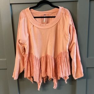FREE PEOPLE Gold Duster Orange Pullover